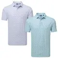 FootJoy Mens Gamer Print Pique Golf Polo Shirt