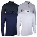 Glenmuir Mens Max Long Sleeve Performance Pique Golf Polo