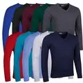 Glenmuir Mens Eden Supersoft Cotton V Neck Golf Sweater