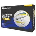 TaylorMade Speedsoft Ink Yellow/Blue Golf Balls