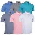 Glenmuir Mens Torrance All Over Micro Stripe Tailored Collar Golf Polo