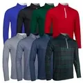 Glenmuir Mens Wick Zip Neck Contrast Placket Golf Midlayer 