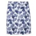White/Navy Tropical Print