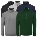 Oscar Jacobson Rumsey Quarter Zip Lined Golf Top