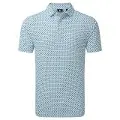 FootJoy Mens Ginko Geometric Lisle Golf Shirt