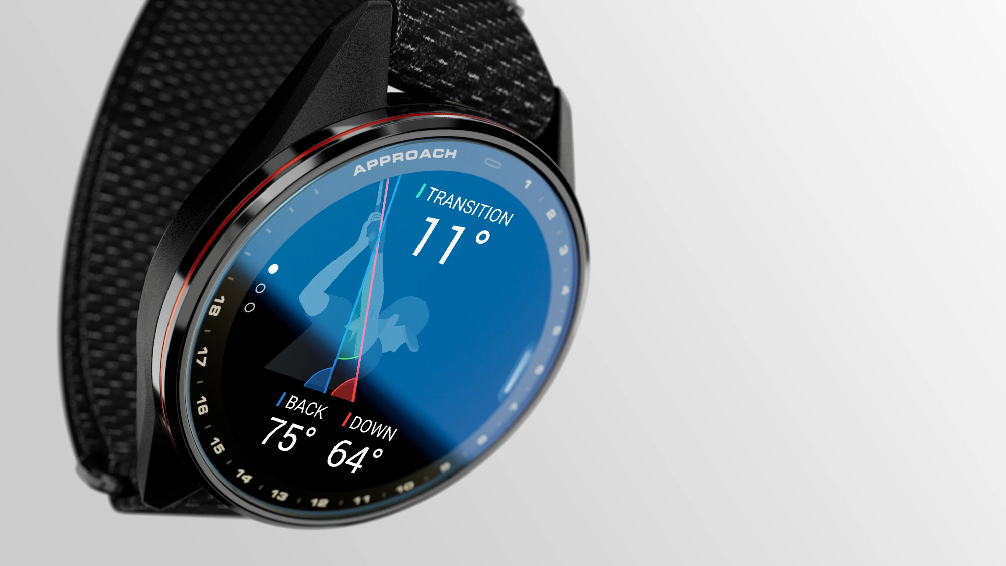 Garmin Approach S72 AMOLED display close-up