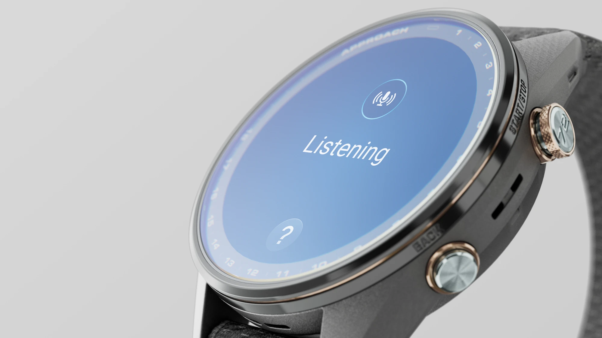 Garmin Approach S72 voice control listening screen