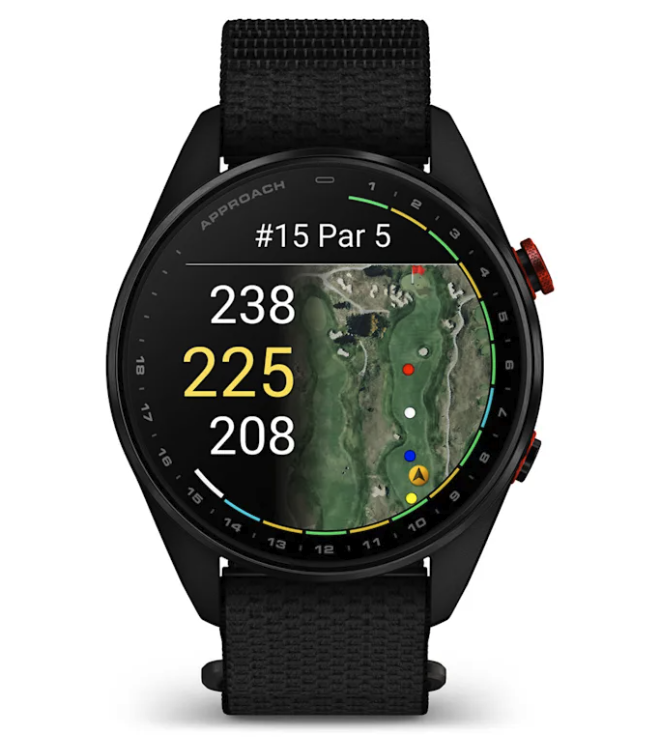 Garmin Approach S72 aerial imagery with yardages